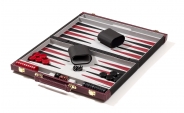 Burgundy Backgammon Set with Black Accent (4)