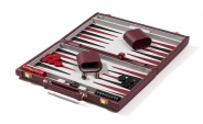Textured Burgundy Backgammon Set (4)
