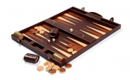 Leather Backgammon Board in Mahogany