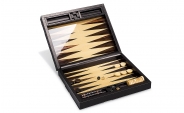 Macassar Ebony Backgammon Set in Cowhide (1)