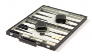 Gray Backgammon Set in Leatherette (4)