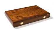 Greek Walnut Backgammon Set with Racks (4)
