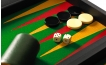 leather backgammon club set (open)