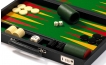 leather backgammon club set (open)