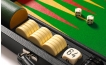 leather backgammon club set (open)